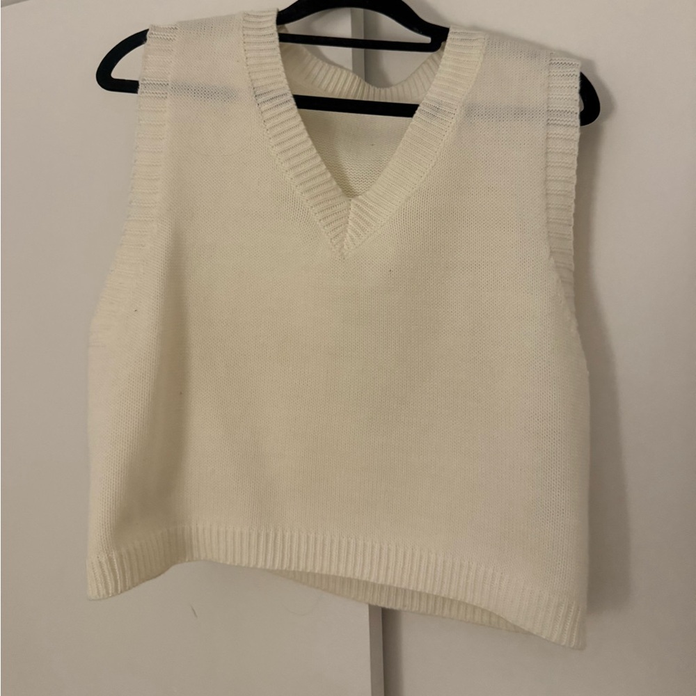 White SHEIN sweater vest